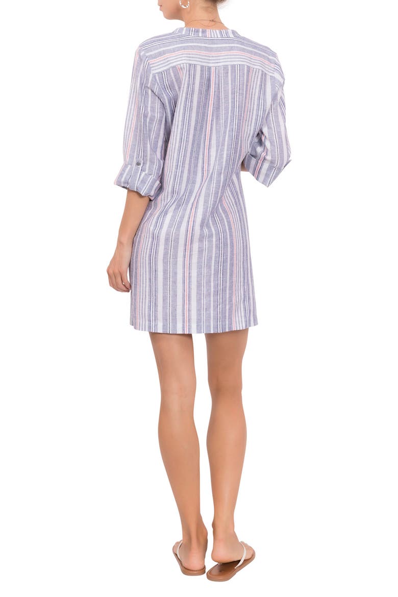 Claudine Cotton Cover-Up Tunic, Alternate, color, CHESAPEAKE STRIPE
