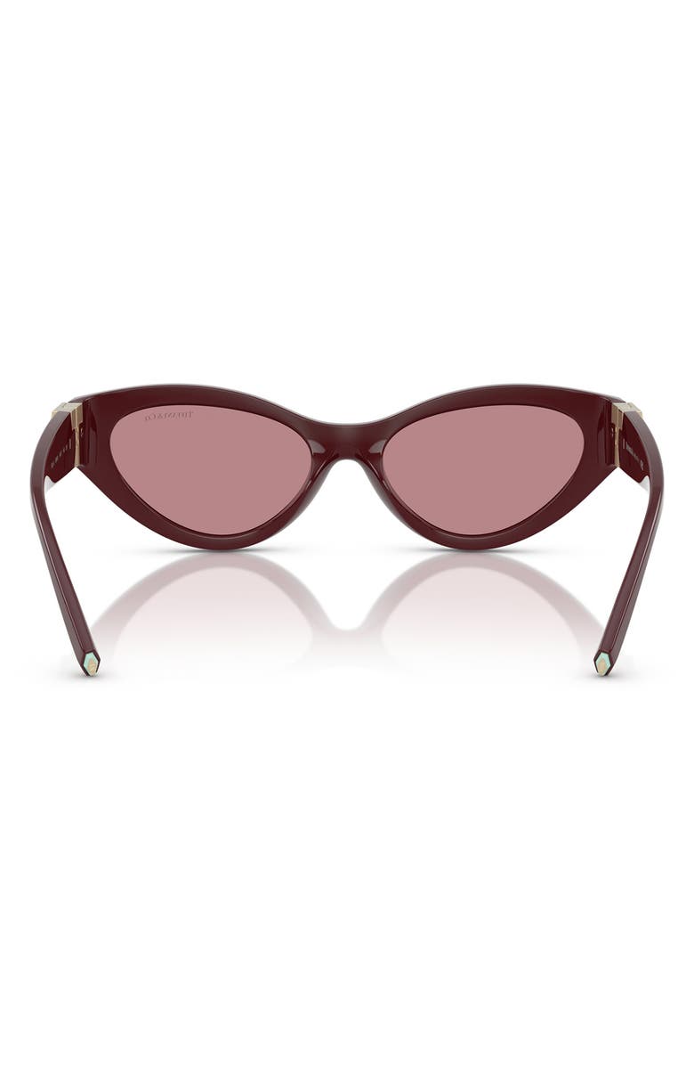Tiffany & Co. 54mm Oval Sunglasses, Alternate, color, Burgundy