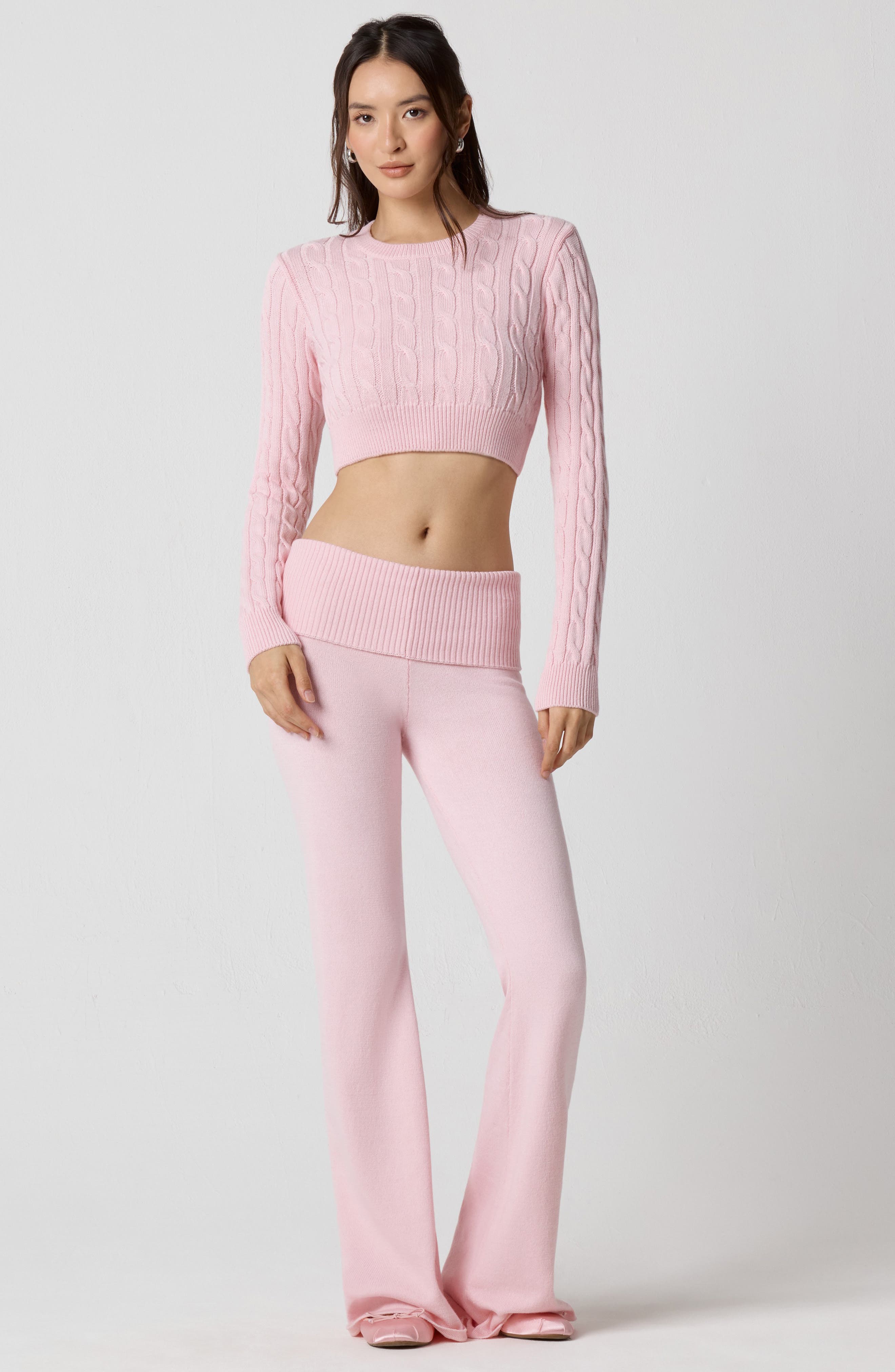 Barre Crop Cable Sweater - image 4