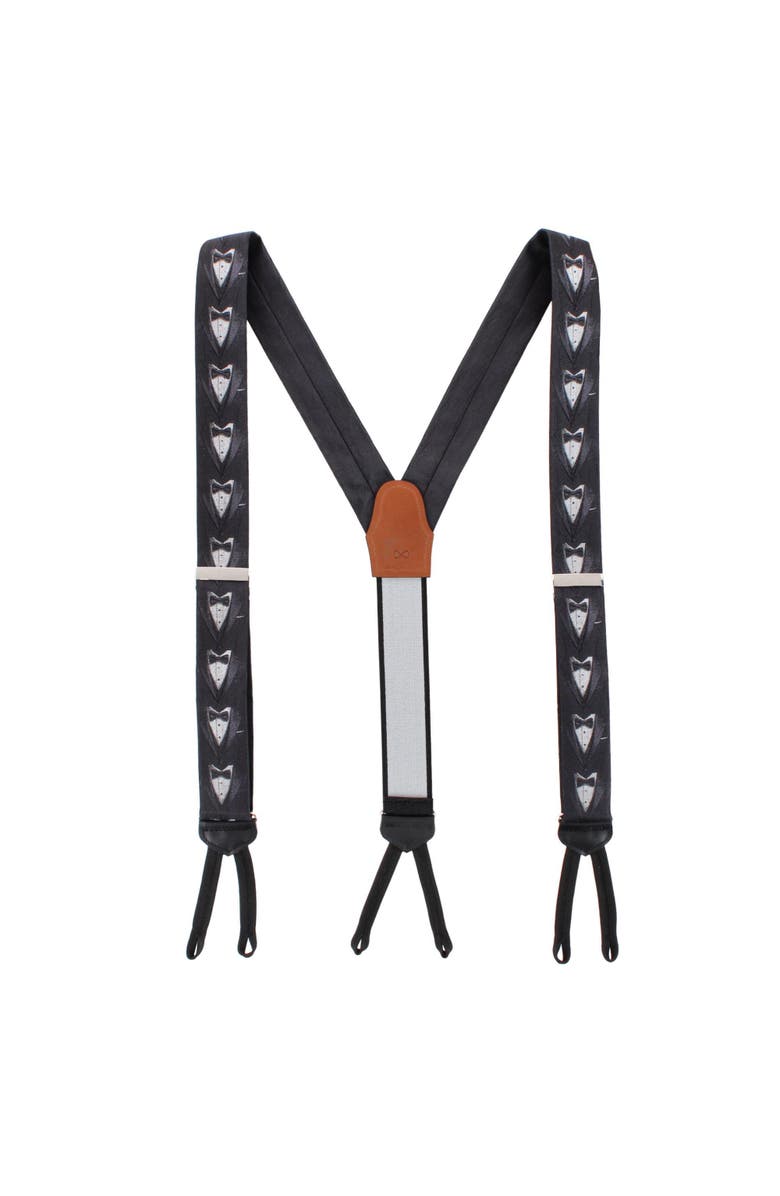 Trafalgar The Formal Affair Sik Novelty Formal End Suspenders, Alternate, color, Black