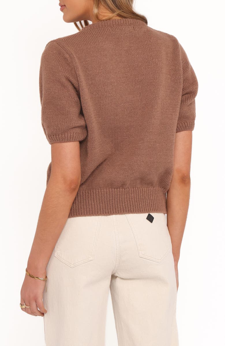 Petal & Pup Koskie Tie Front Knit Top, Alternate, color, Brown