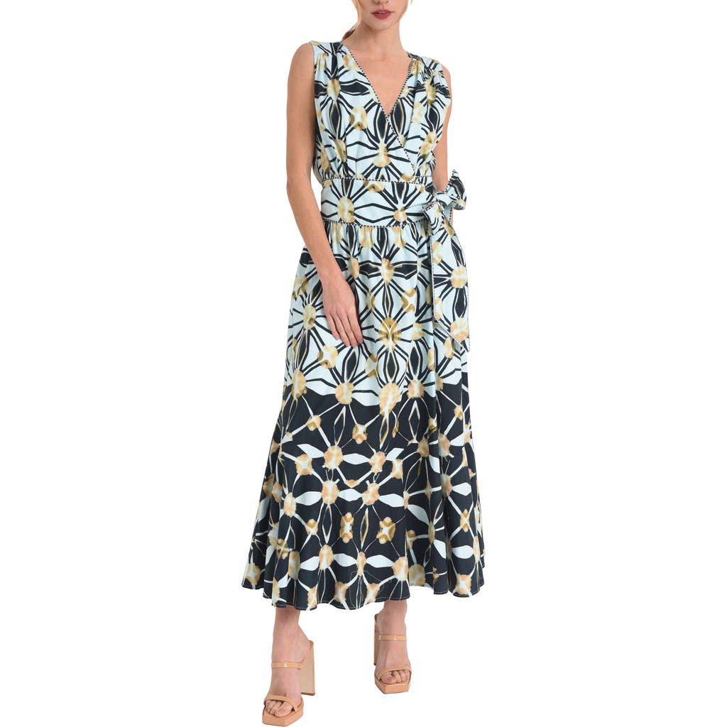 Ciebon Esthella Cotton Maxi Wrap Dress In Multi