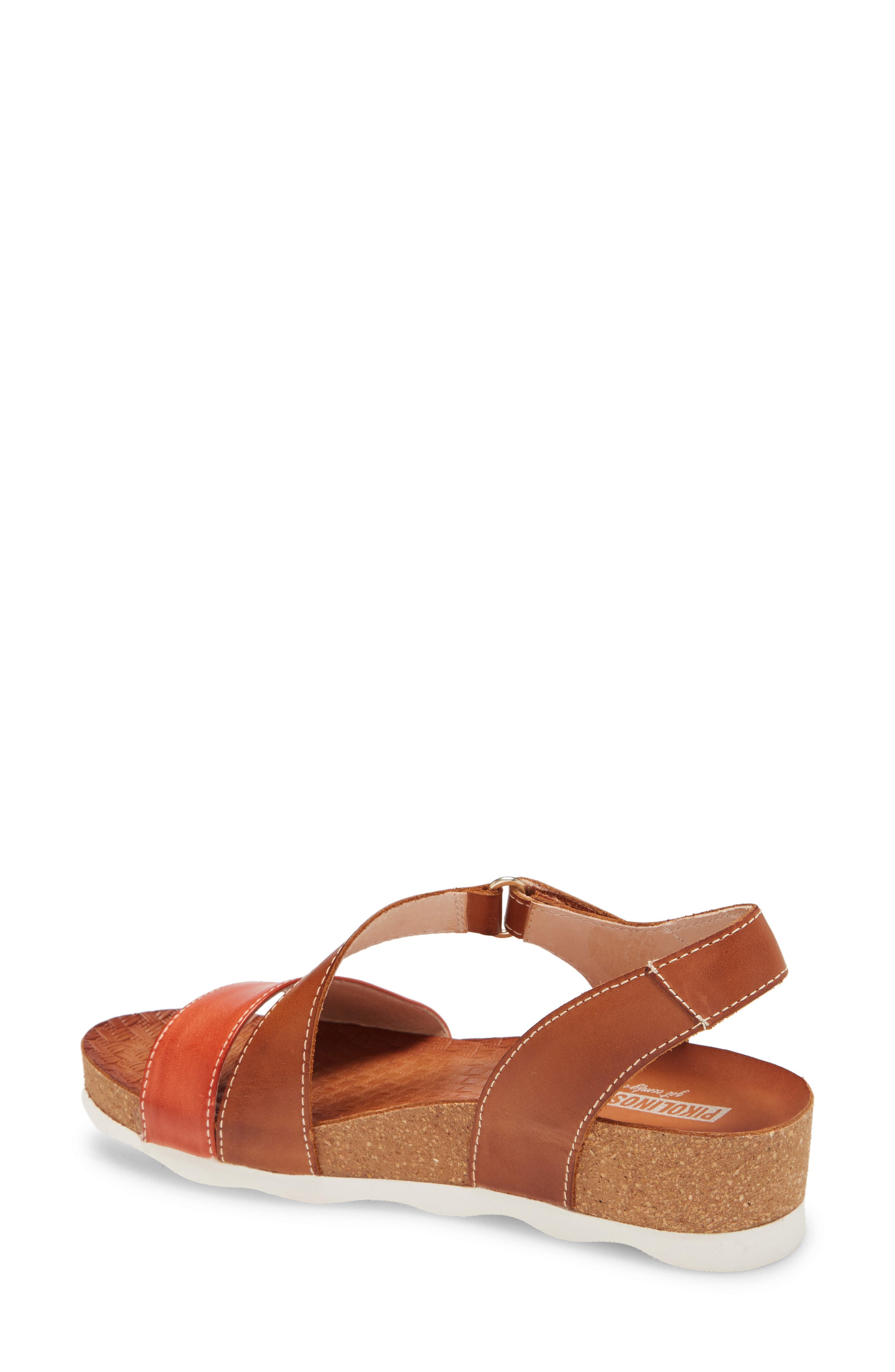 Mahon Sandal, Alternate, color, SCARLET LEATHER