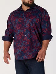 Synrgy by DXL Big & Tall Floral Print Sport Shirt V2