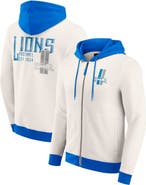Darius Rucker Collection by Fanatics Men's Darius Rucker Collection by Fanatics Cream Detroit Lions Distressed Graphics Full-Zip Hoodie