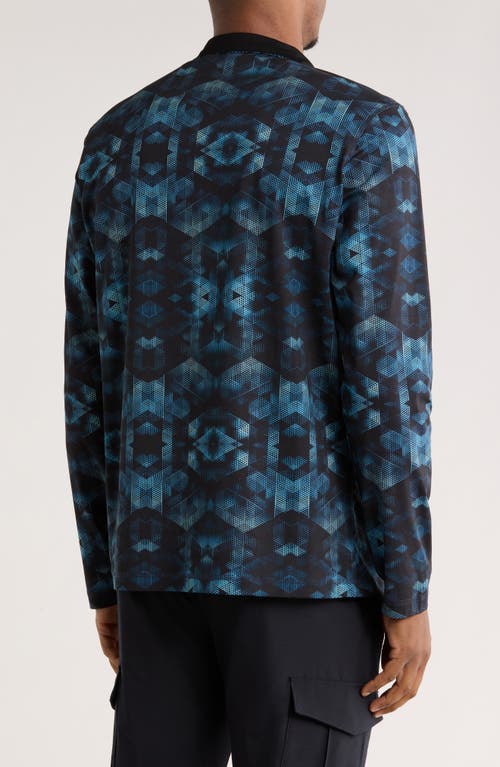 Bugatchi Stretch Cotton Quarter Zip Pullover In Blue