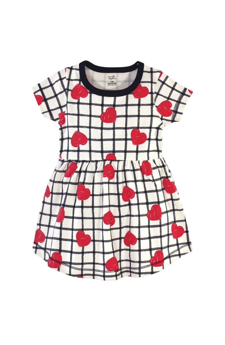Touched by Nature Organic Cotton Dress Duo Short and Styles, Alternate, color, Black Red Heart