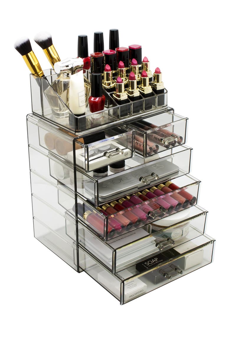 SORBUS Makeup Storage Case - Black, Alternate, color,