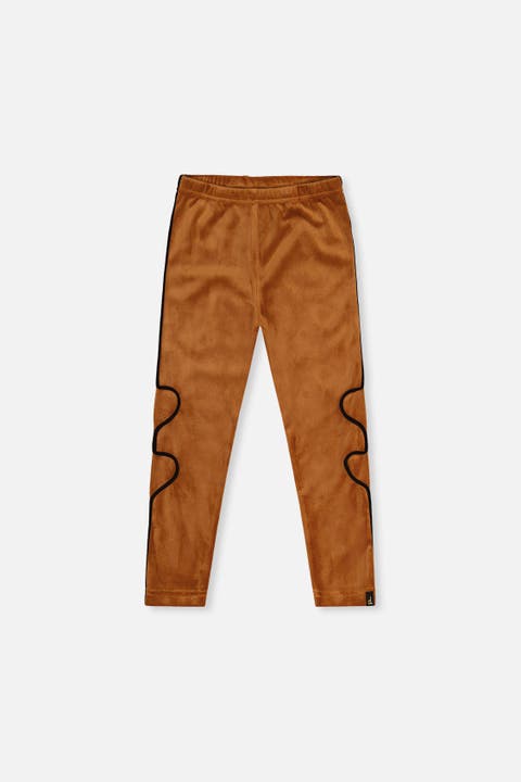 Velvet Shimmer Finish Heart Appliqué Leggings