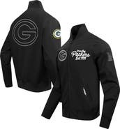 PRO STANDARD Men's Pro Standard Black Green Bay Packers Paint The City Twill Full-Zip Jacket