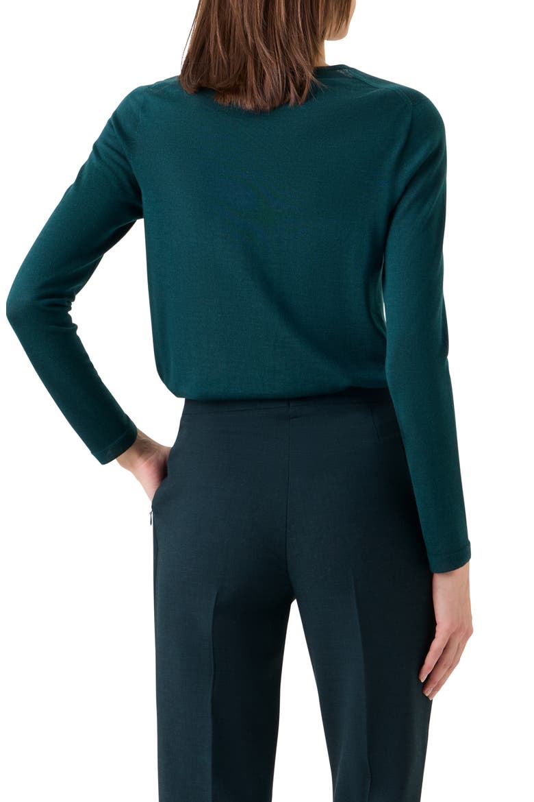 Fine Cashmere & Silk Sweater, Alternate, color, FOREST GREEN