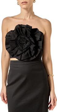 English Factory 3D Floral Crop Top