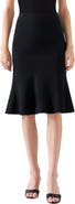 Akris punto Signature Jersey Peplum Midi Skirt