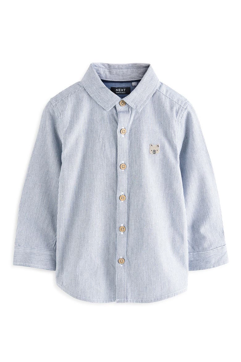 Kids' Stripe Oxford Button-Up Shirt, Main, color, GREY