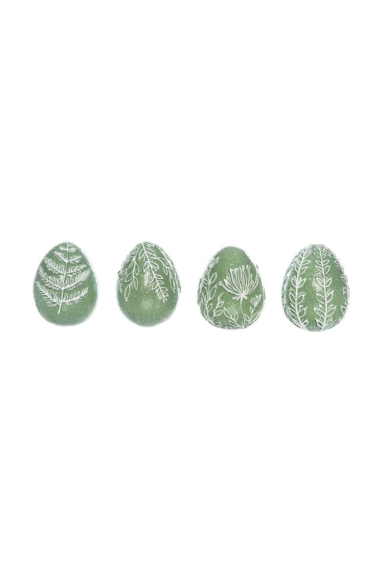 Green Egg Figurines Set of 4, Main, color, Green