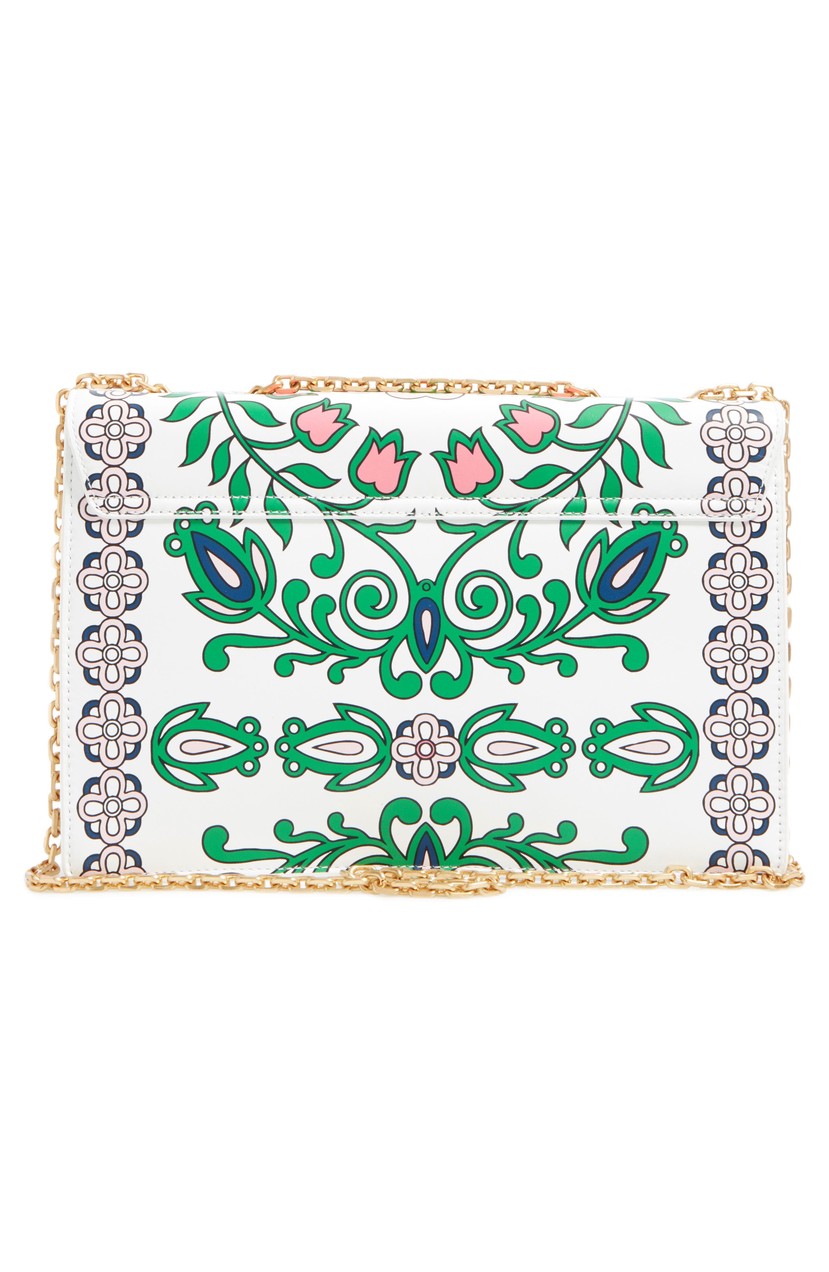 Gemini Link Large Leather Shoulder Bag, Alternate, color, GARDEN PARTY