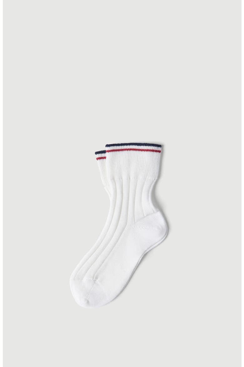 Knit socks, Main, color, White