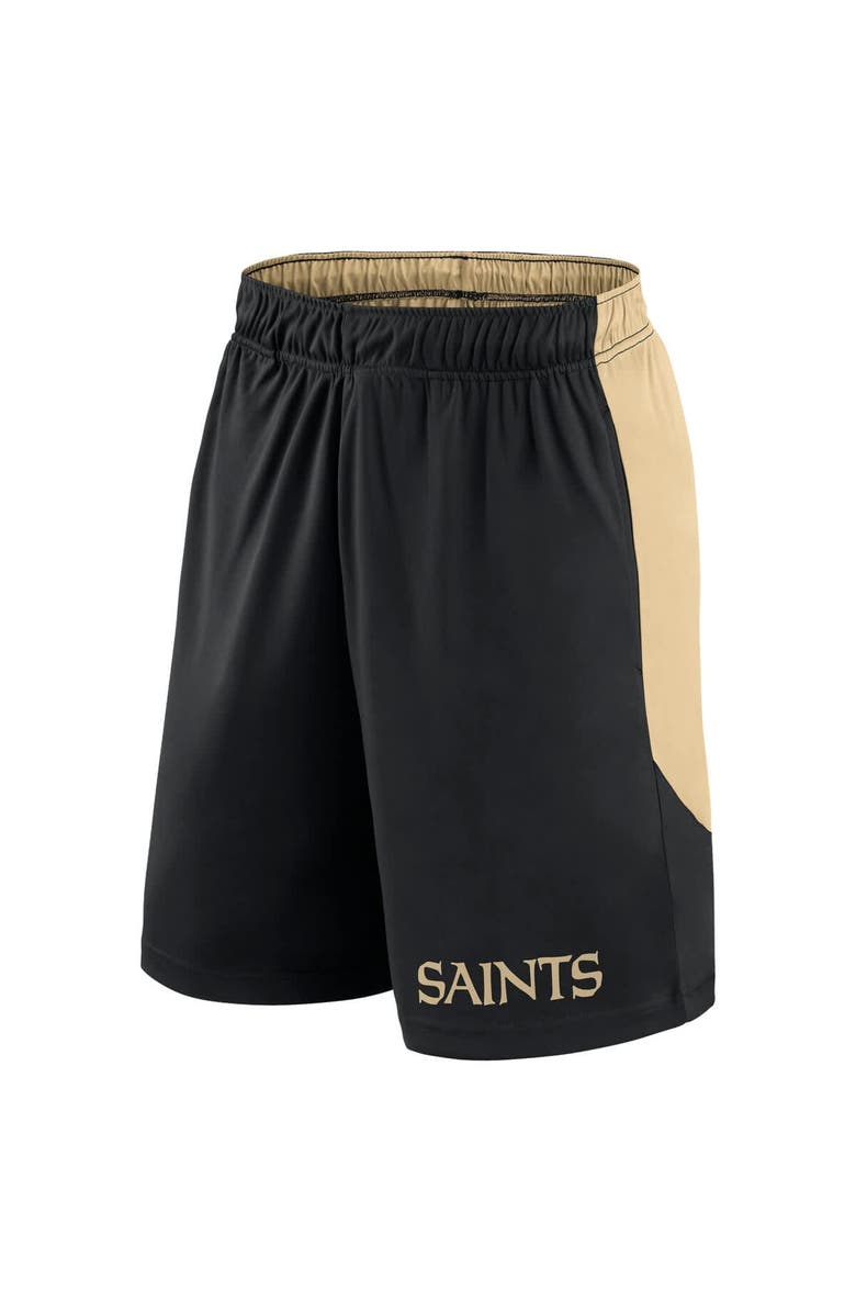 FANATICS Men's Fanatics Black/Gold New Orleans Saints Launch Shorts, Alternate, color, 