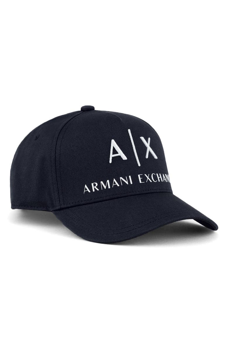 Armani Exchange Classic Embroidered Logo Baseball Cap, Main, color,