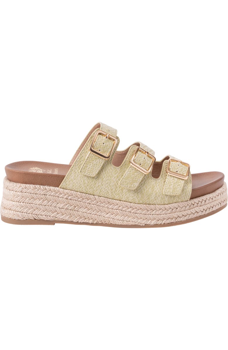 GOOD CHOICE NEW YORK Fabulist Buckle Espadrille Platform Wedge Sandal, Alternate, color, Lime