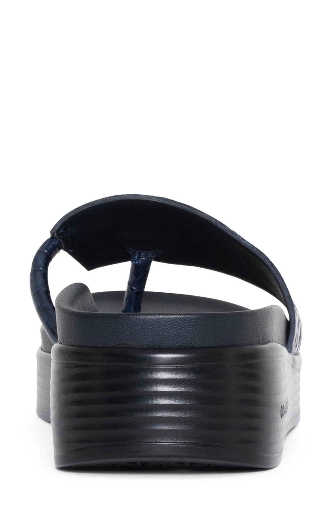 Fifi Platform Wedge Flip Flop, Alternate, color, NAVY