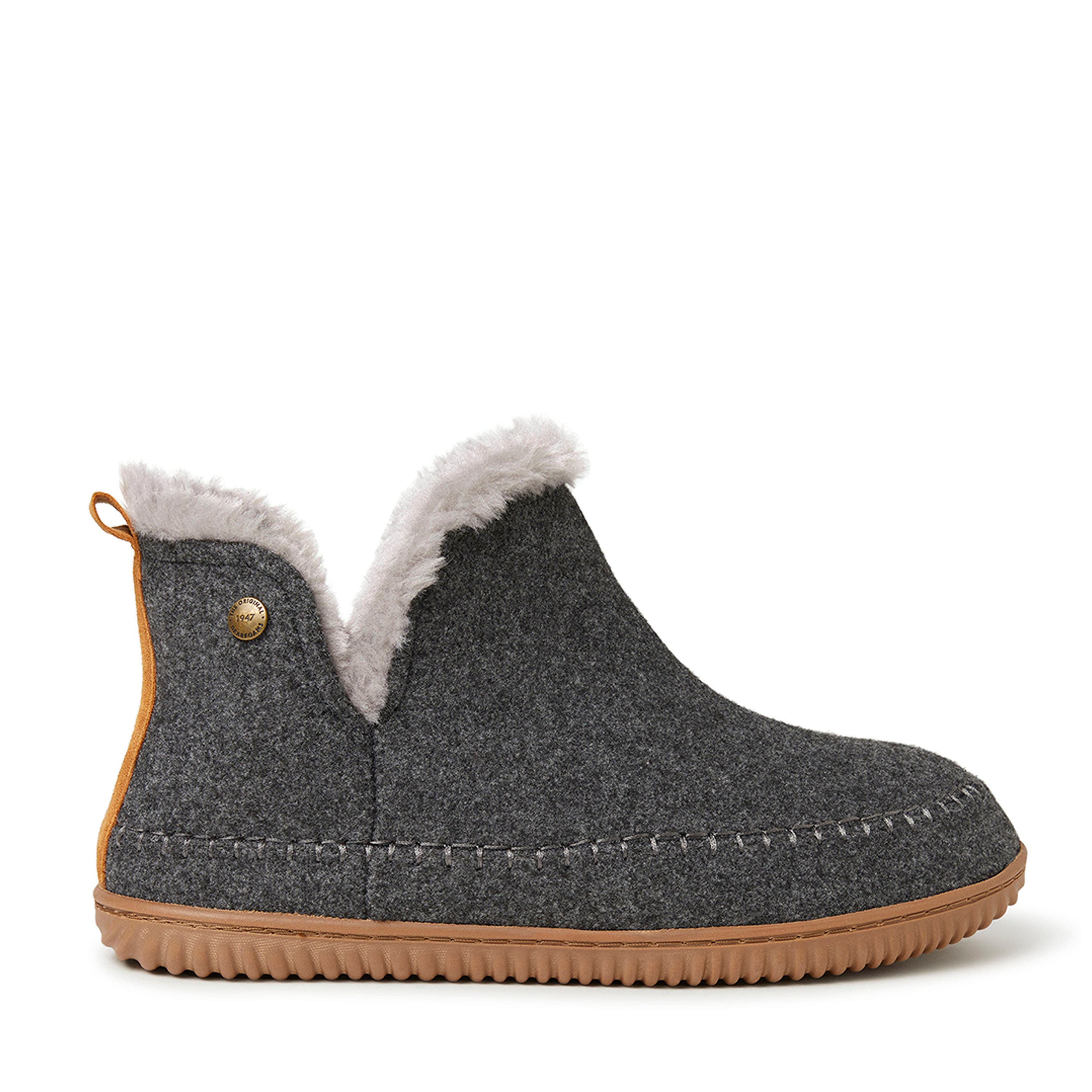 DEARFOAMS Brixen Bootie Slipper, Alternate, color, Dark Heather Grey