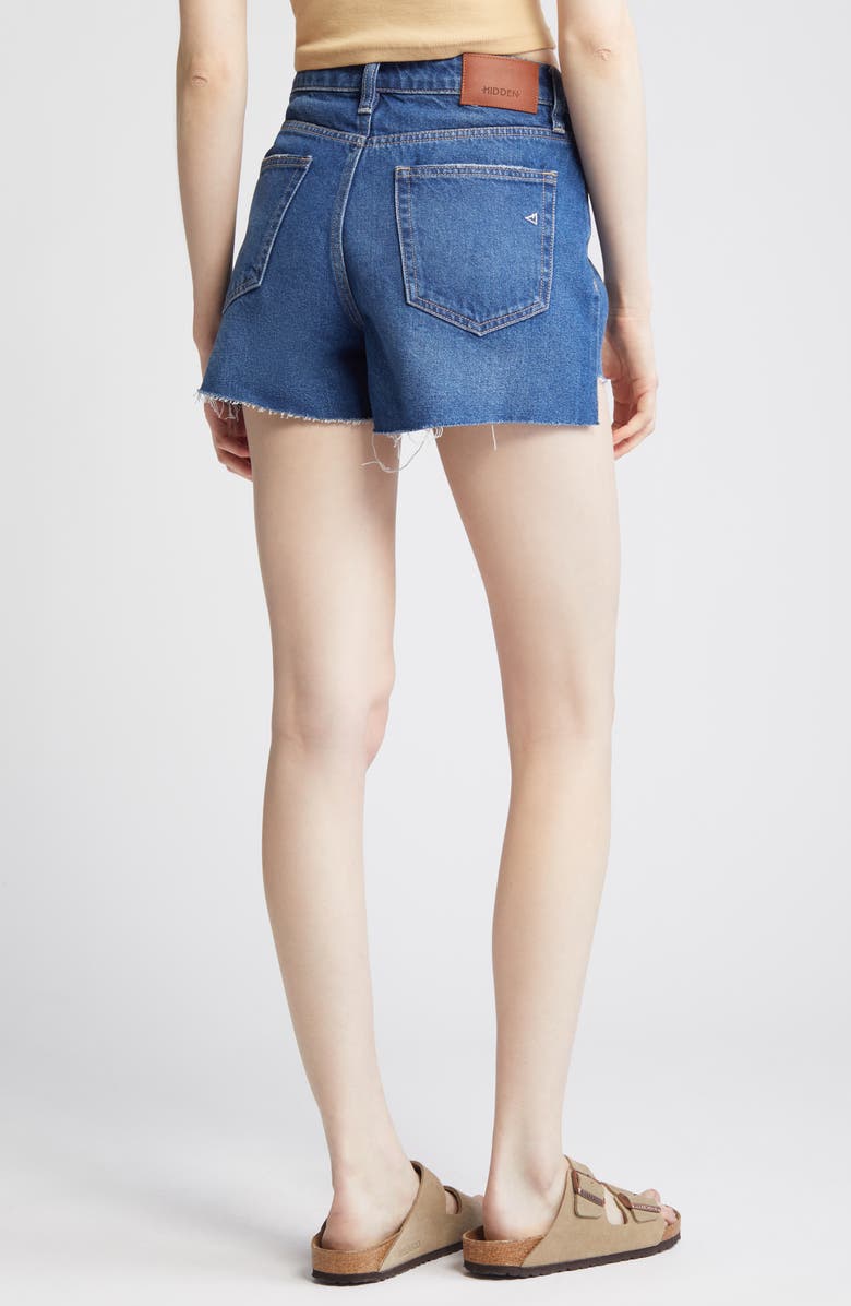 HIDDEN JEANS Cutoff Denim Mom Shorts, Alternate, color, 