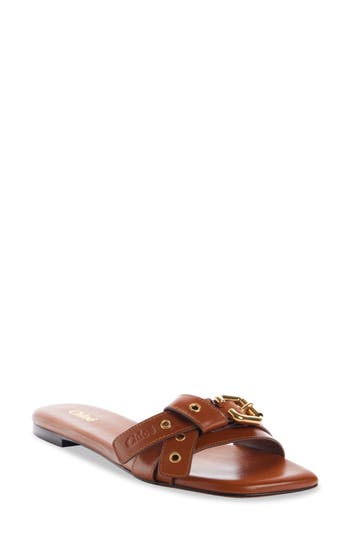 Chloé Mae Slide Sandal In Brown