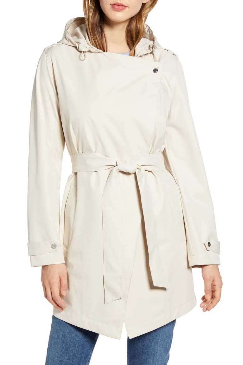 Hooded Trench Coat, Alternate, color, BEIGE