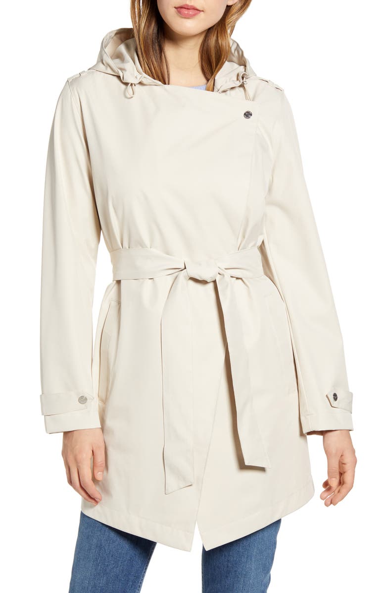 Bernardo Hooded Trench Coat, Alternate, color, 