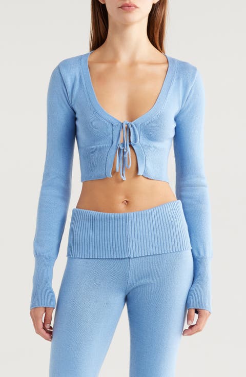Tie Front Crop Cardigan