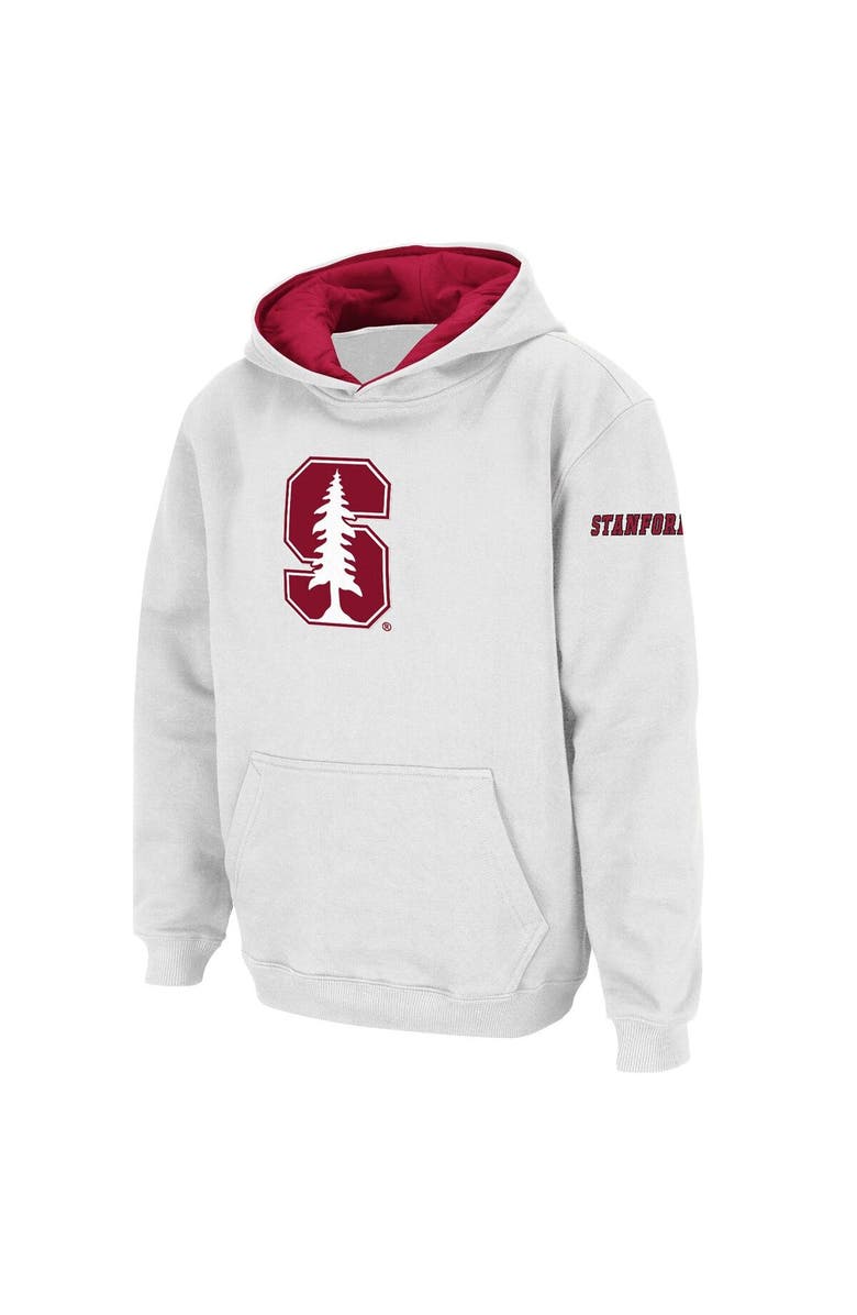 STADIUM ATHLETIC Youth Stadium Athletic White Stanford Cardinal Big Logo Pullover Hoodie, Main, color, 
