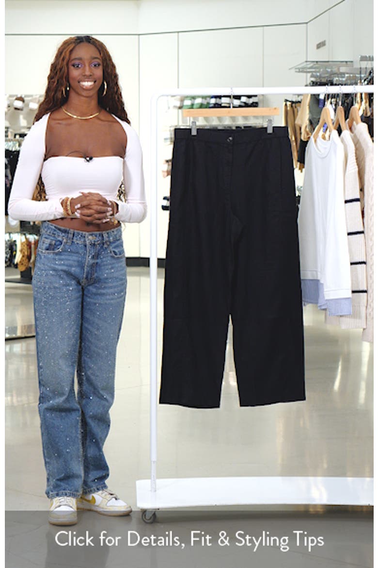 Wide Leg Organic Linen Ankle Pants video