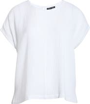 Eileen Fisher Boxy Organic Cotton Gauze Top