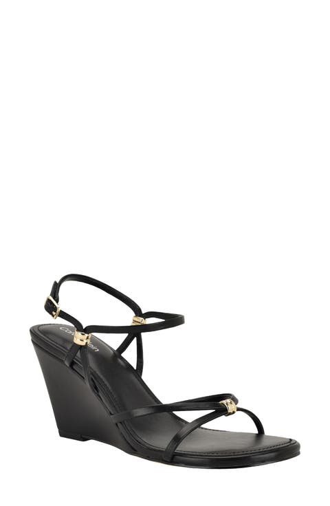 Deliney Ankle Strap Wedge Sandal (Women)