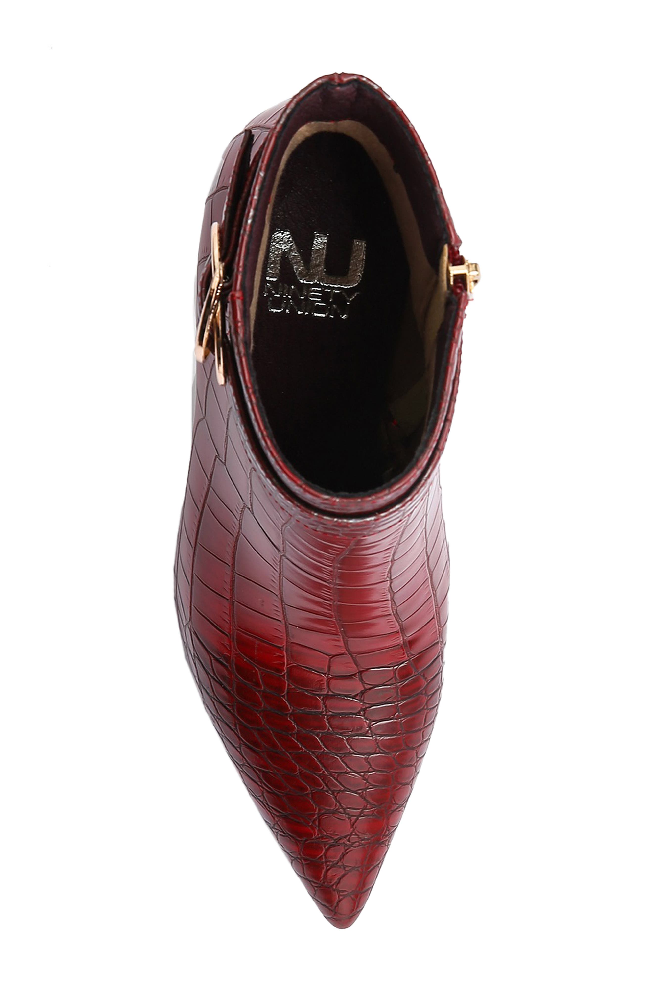 Groovy Croc Embossed Boot, Alternate, color, BURGUNDY