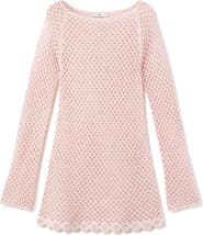 MANGO Crochet Embroidered Hem Minidress