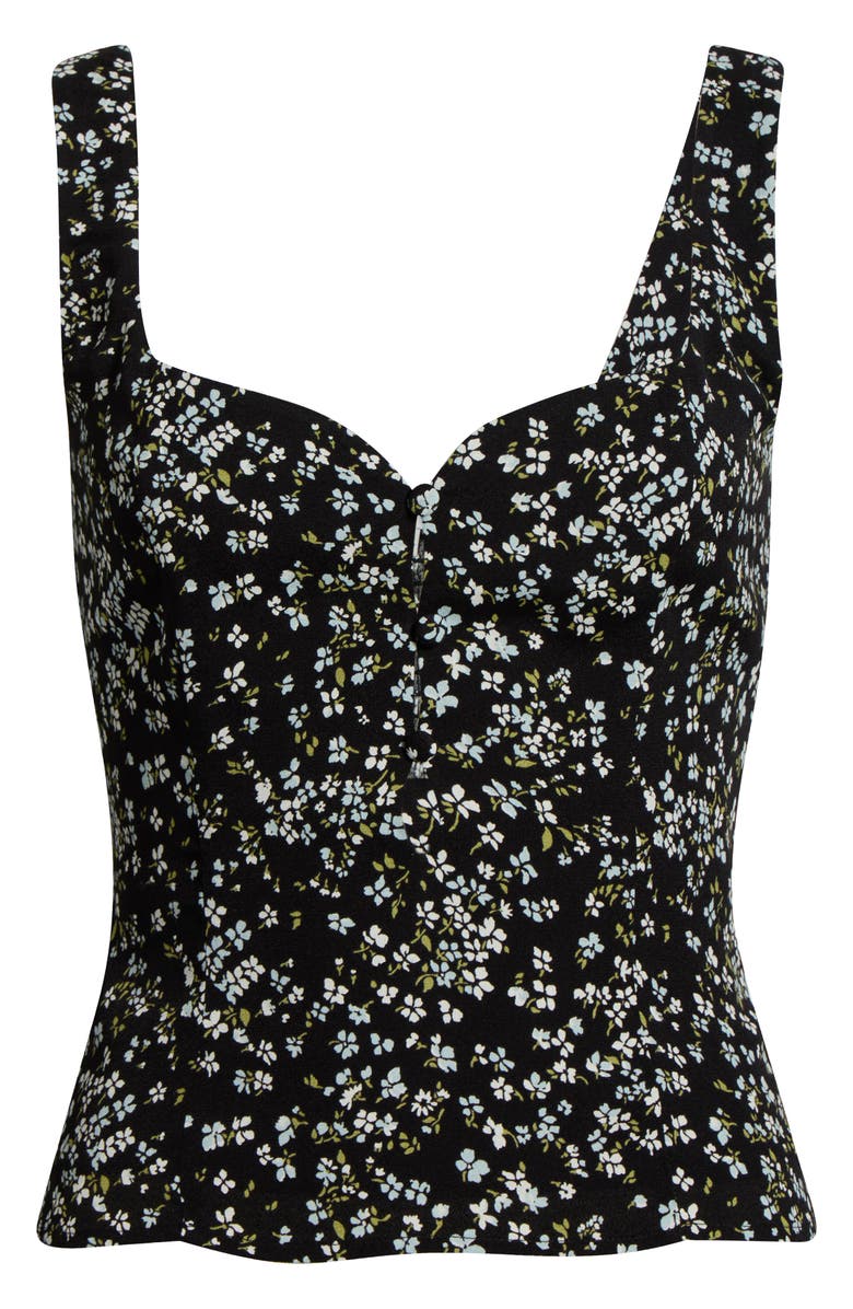 Reformation Francy Floral Print Cutout Tank, Alternate, color, Colette