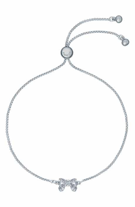 Carsaa Crystal Petite Bow Slider Bracelet