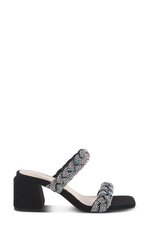 Azura By Spring Step Fabilous Rhinestone Sandal In Black