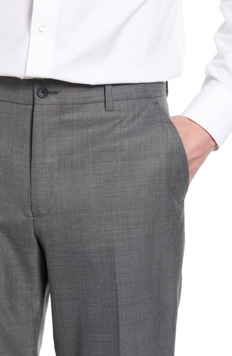 1901 Skinny Fit Flat Front Wool Trousers, Alternate, color, 