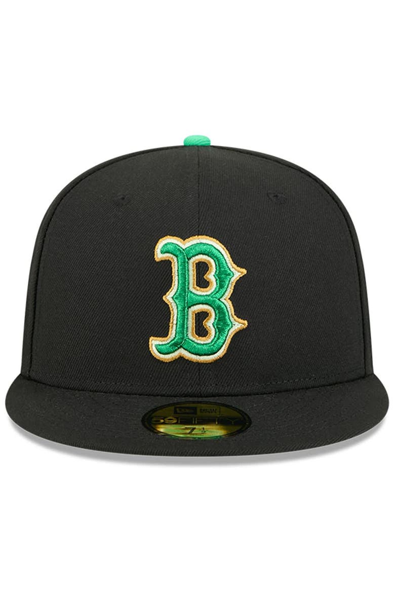 New Era Men's New Era  Black Boston Red Sox 2026 St. Patrick's Day 59FIFTY Fitted Hat, Alternate, color, 
