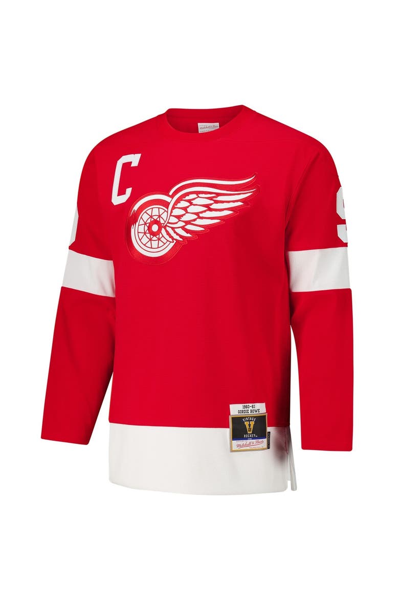 Men's Gordie Howe Red Detroit Red Wings 1960-61 Power Play Jersey, Alternate, color, Red