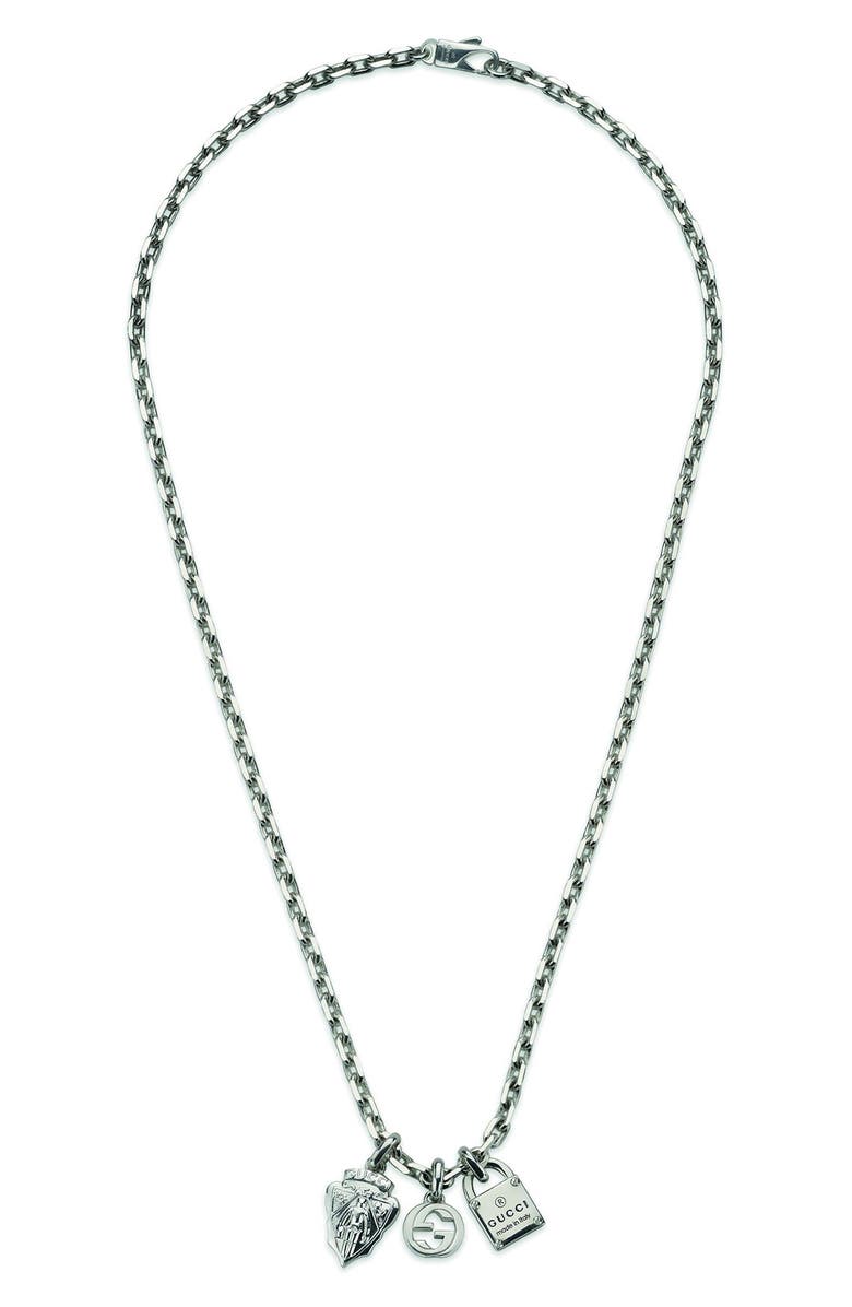 Gucci Trademark Charm Necklace, Main, color,