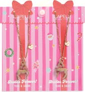 Capelli New York Kids' 2-Pack Sweet Deer BFF Necklace Set