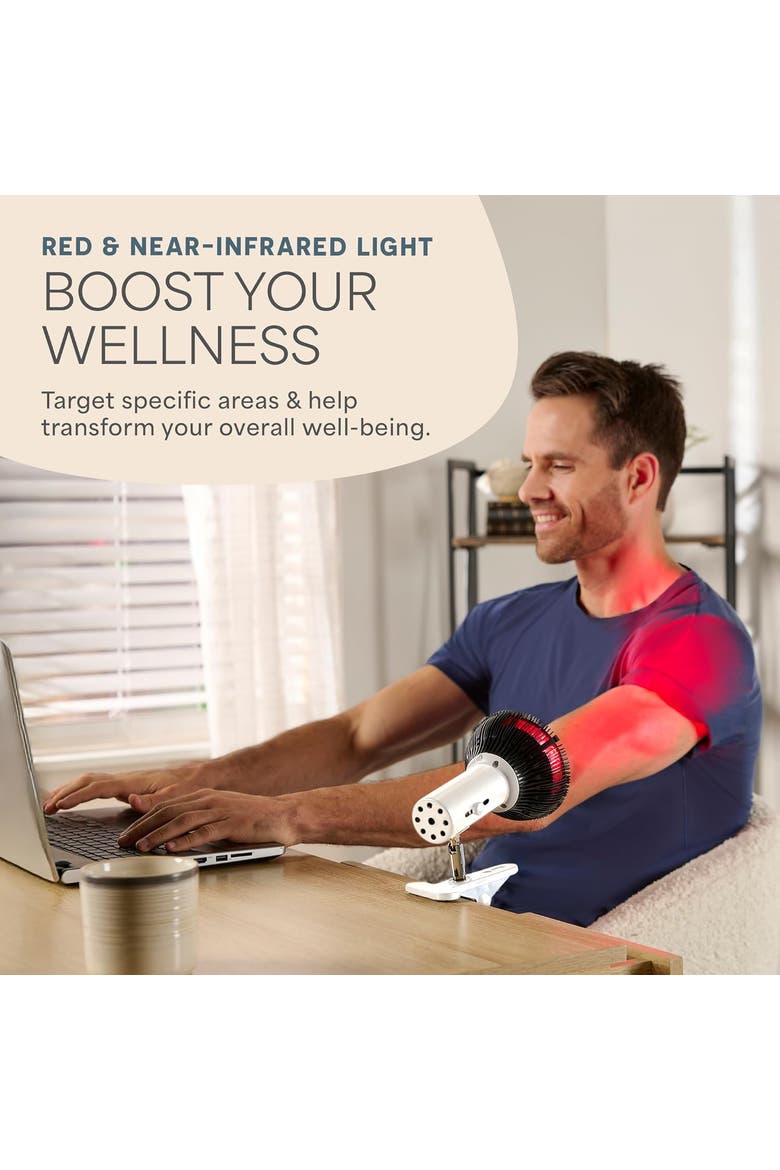 InfraGlow Near Infrared & Red Light Therapy Lamp Near Infrared Bulb, Alternate, color, White