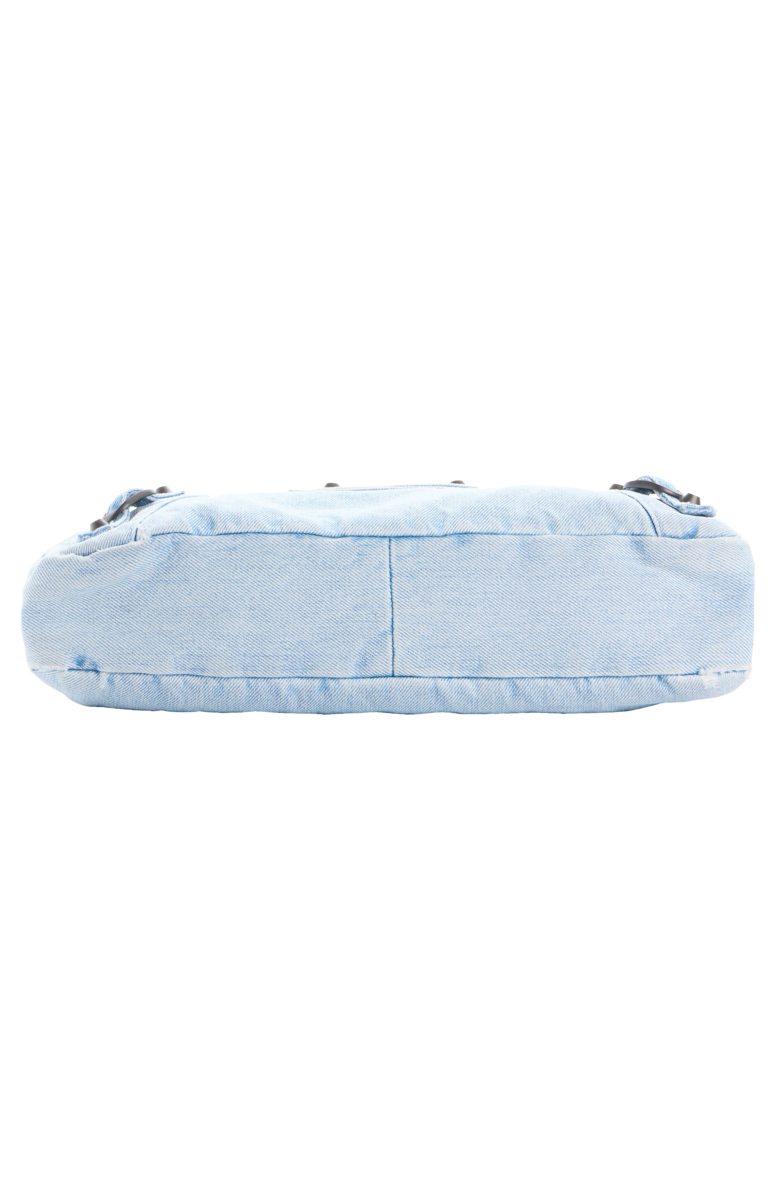 Balenciaga Le City First Denim Shoulder Bag, Alternate, color, 4836 Light Blue