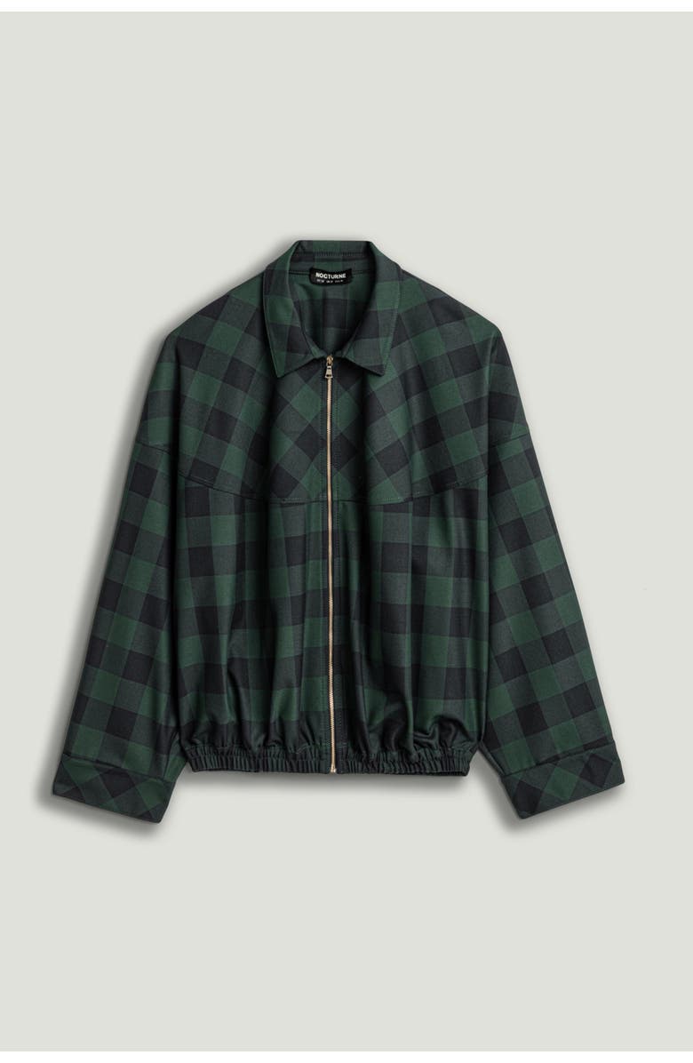 Nocturne Checked Zip-Front Jacket, Alternate, color, Multi-Colored