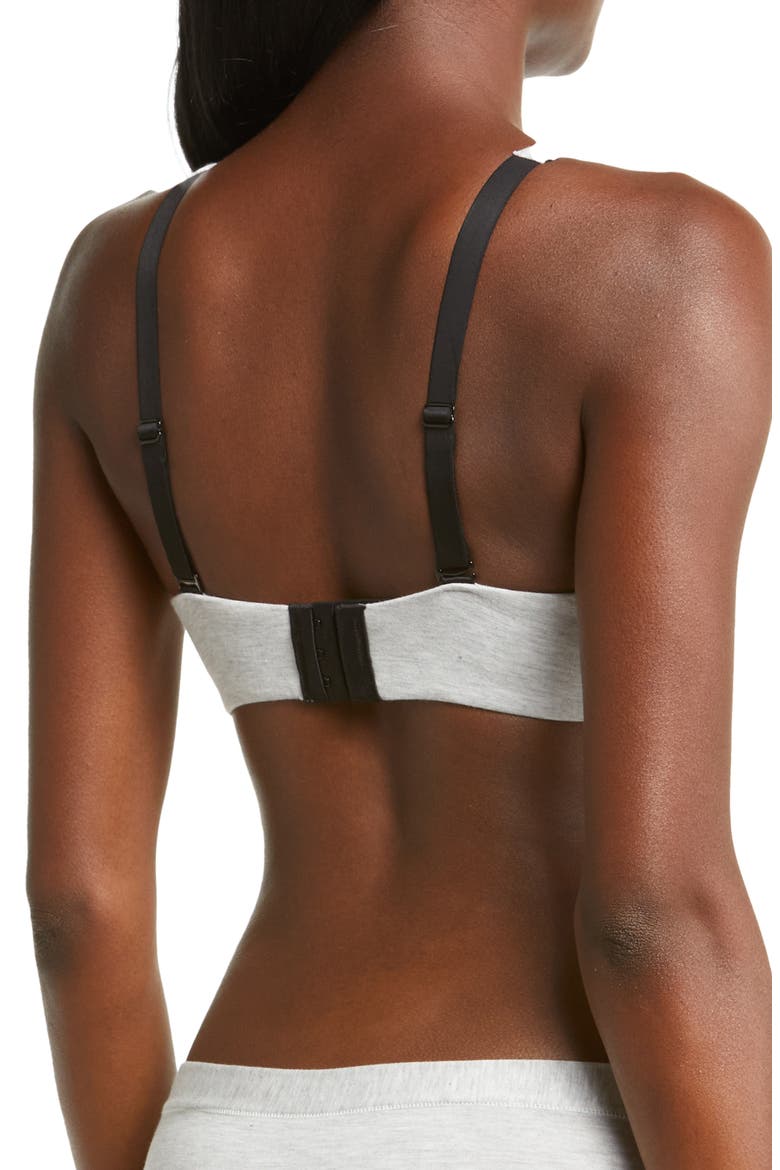 FeelFree Longline Bralette, Alternate, color, HEATHER GREY