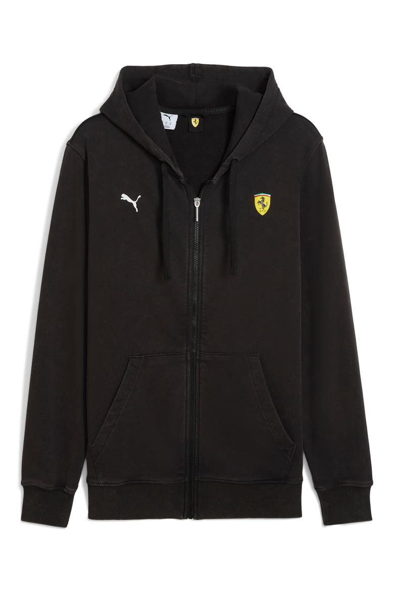 Scuderia Ferrari Sportswear Logo Zip Hoodie, Alternate, color, PUMA BLACK